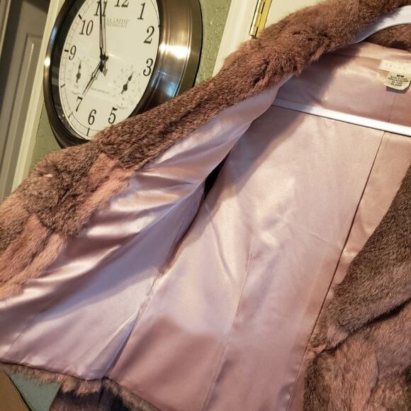 Y.a.r.n.s. vintage real fur cropped jacket coat women's size medium - Picture 5 of 10